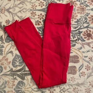 Fabletics Scuplt Knit Red Leggings, Size S